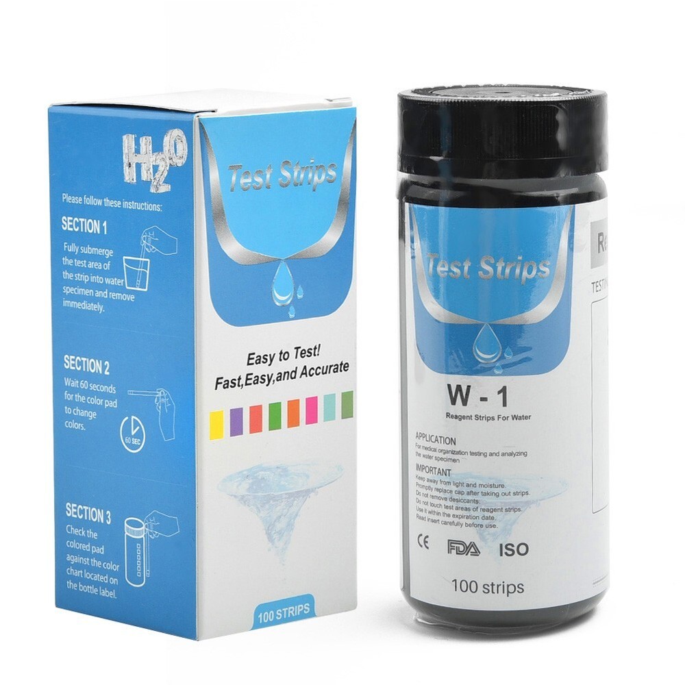 100PCS Water Total Hardness Test Strips Quick And Easy Testing Kit 0-425 PPM New