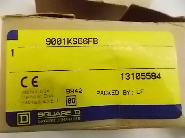 NOS Square D 9001KS66FB Rotary Selector Switch R3