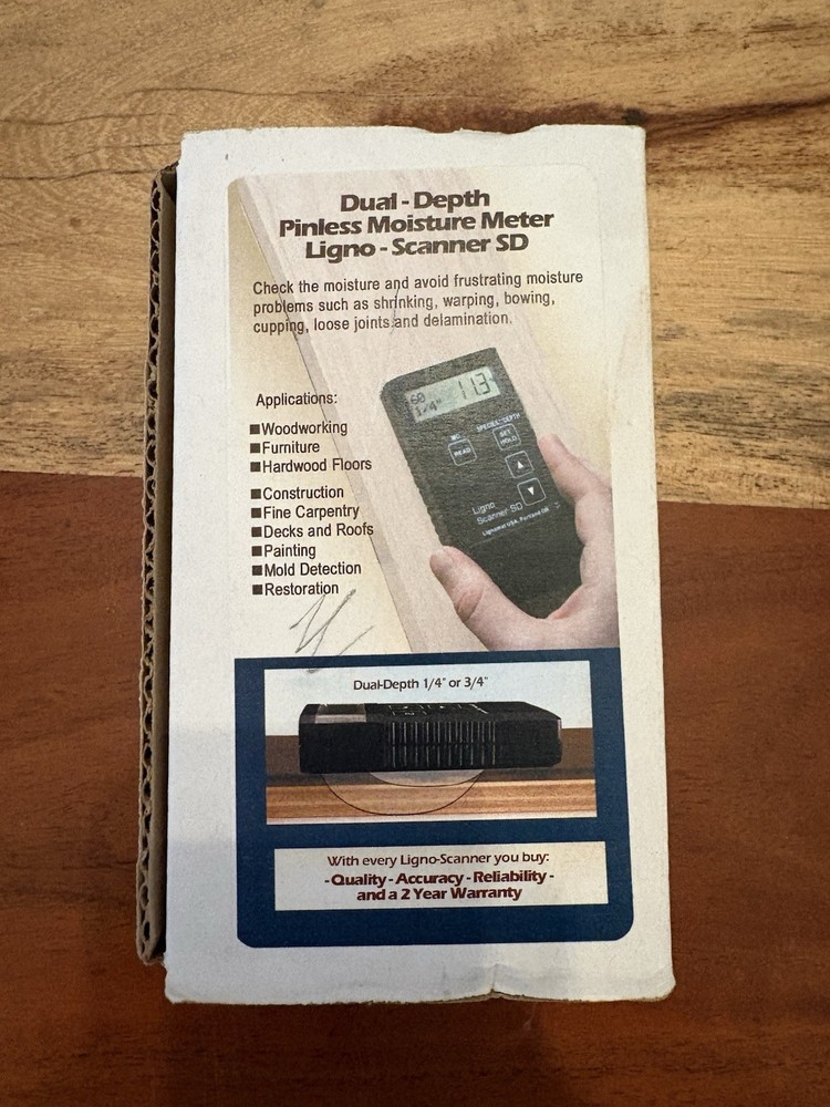 Lignomat Sacanner SD Moisture Meter. Pinless. Dual Depth