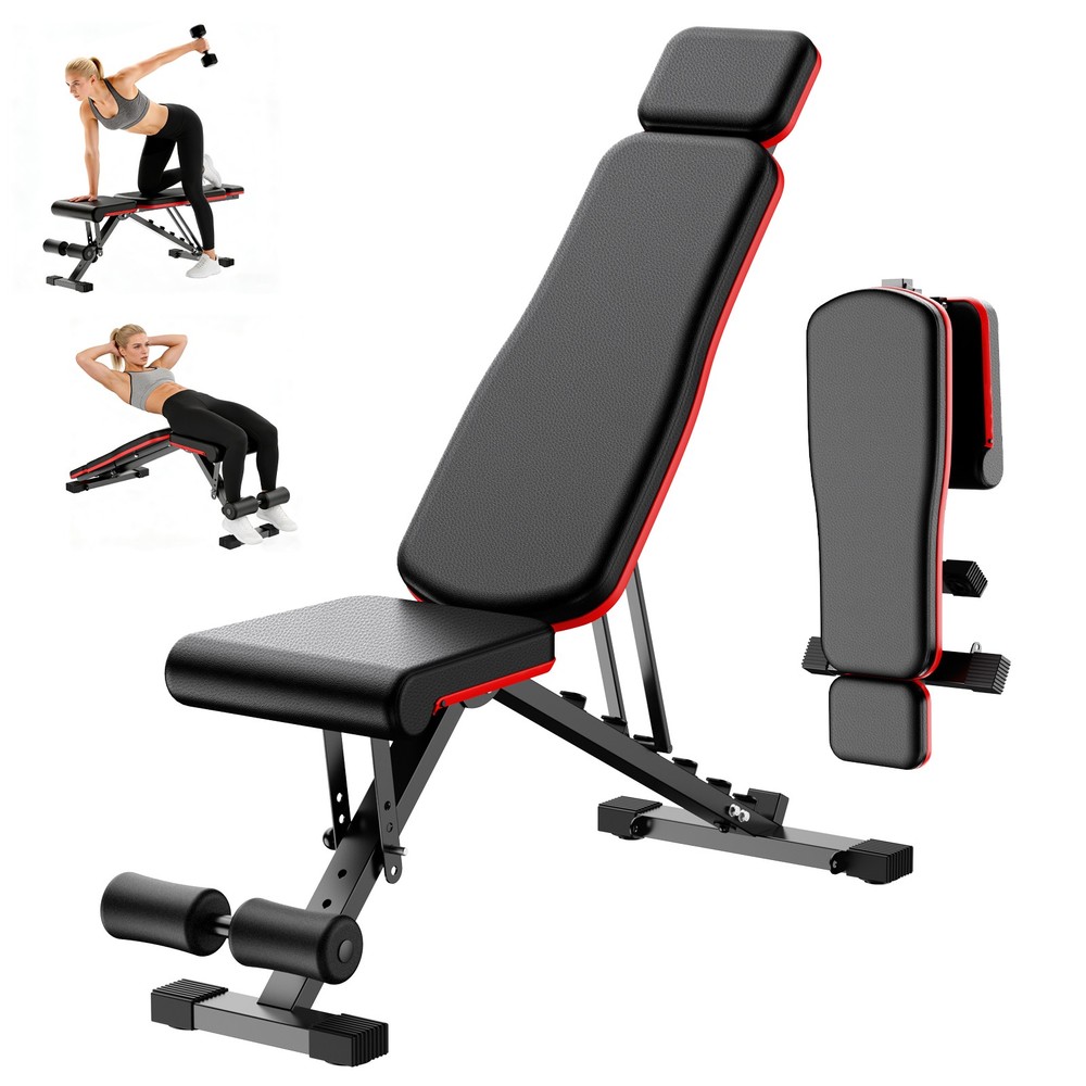 Foldable Weight Dumbbell Bench Incline Decline Foldable Body Workout Exercise US
