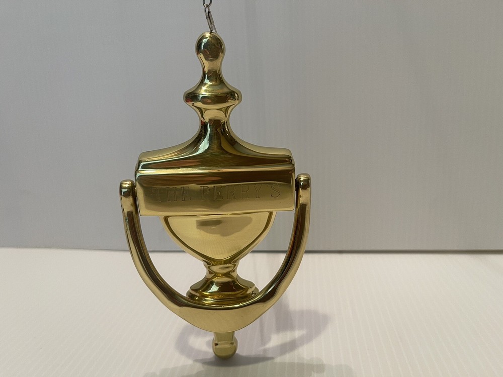Solid Brass Door Knocker Personalized "The Perry’s " Things Remembers