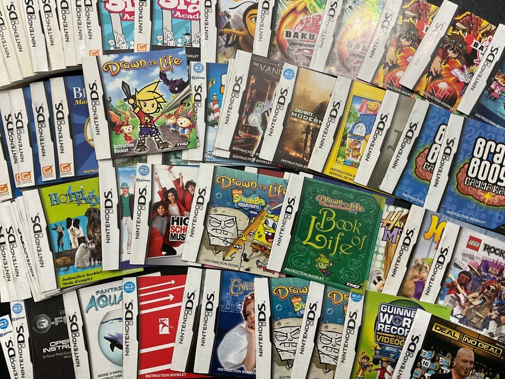 Nintendo DS Original Instruction Manuals Only