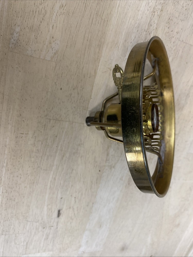 Vintage lampshade holder 6" socket part GWTW 3" HURRICANE Solid Brass