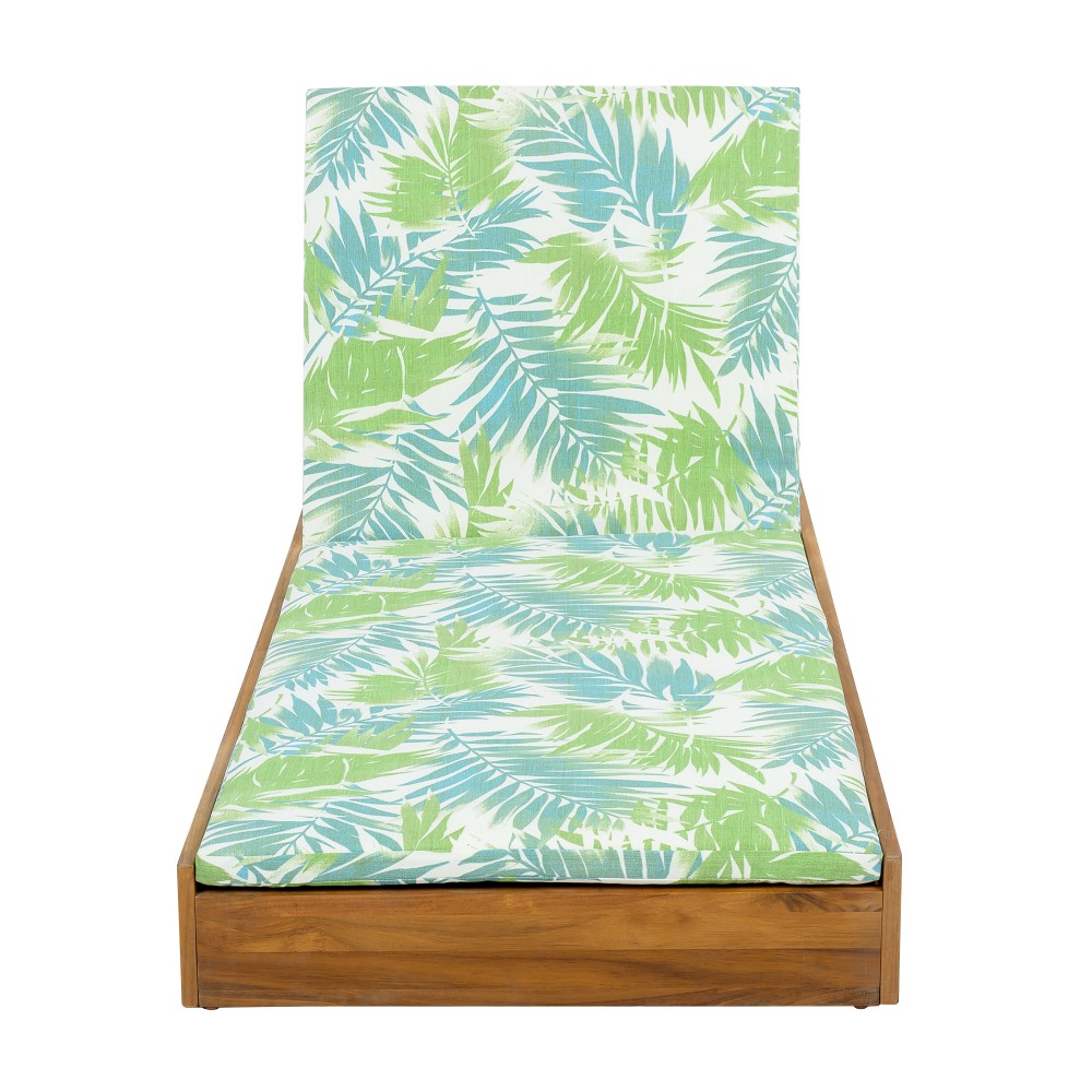 Outdoor Chaise Lounge w/ Adjustable Recliner & Water-Resistant Cushion for Patio