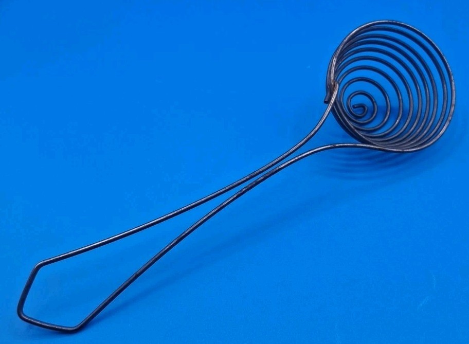 Vintage Primitive Coiled Wire Metal Egg Separator - Kitchen Utensils/Decor