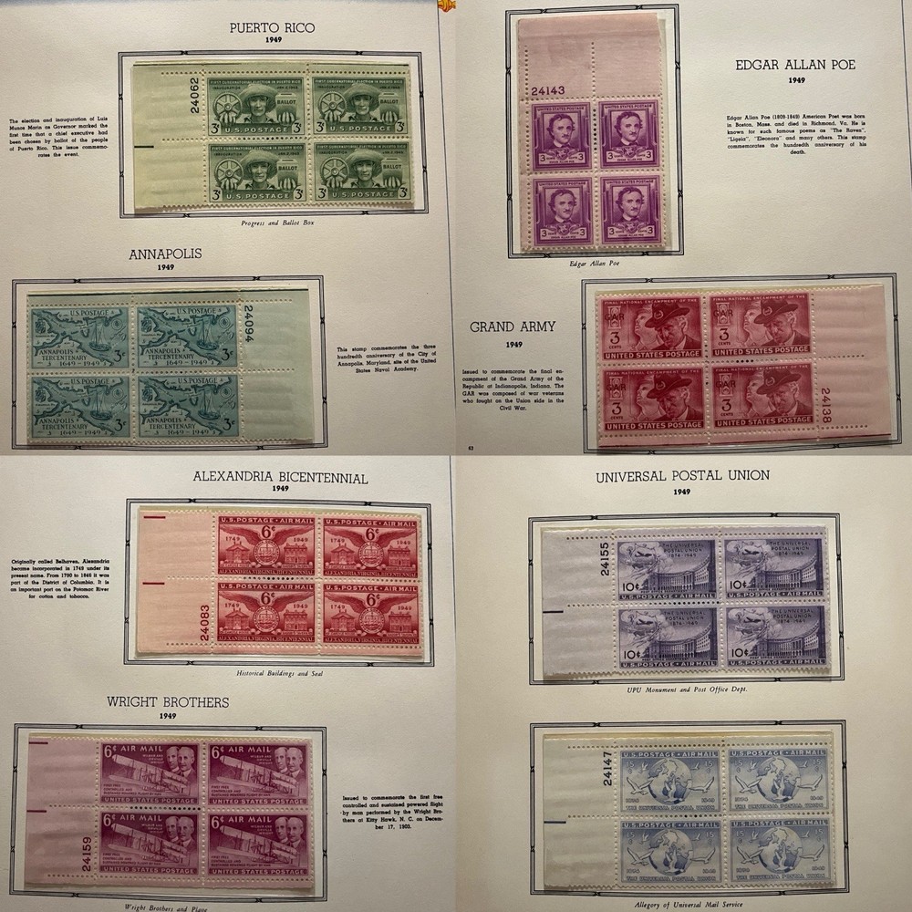 1948-1958 Commemorative Stamp Album (Only Missing 3 Designs)