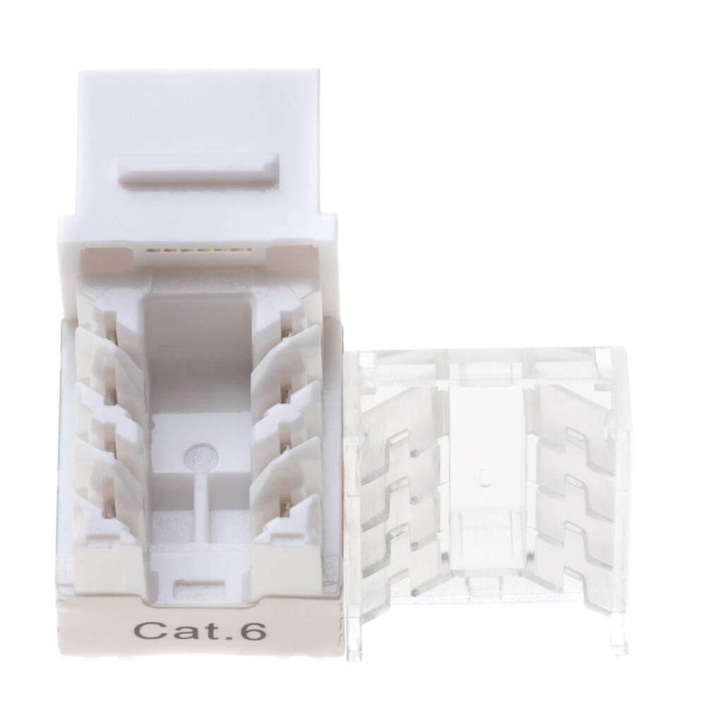 Cat6 White Keystone Jack 45 Degree Punch Down Network Connector Multi-Pack LOT