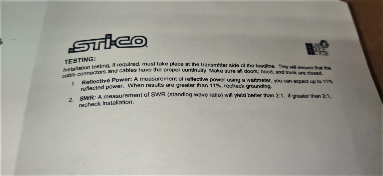 STI-CO CONCEALED RADIO/CELLULAR/MOBILE DATA ANTENNA CCAS-DB-7-800/PCS DUAL-BAND