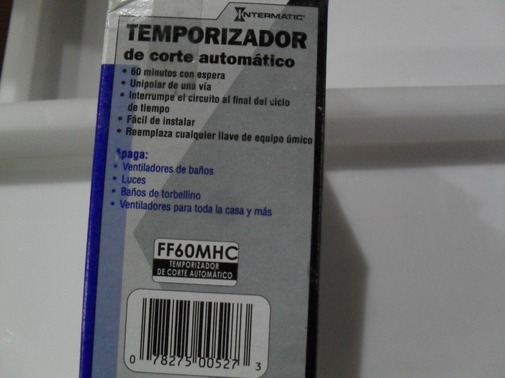Intermatic FF60MHC Auto shut-Off timer SPST Silver