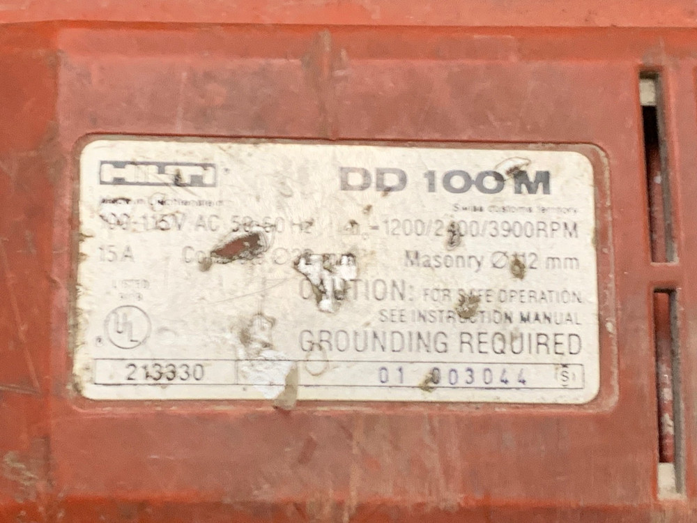 HILTI CORE DRILL DD100 MEC Concrete Core Machine - USED