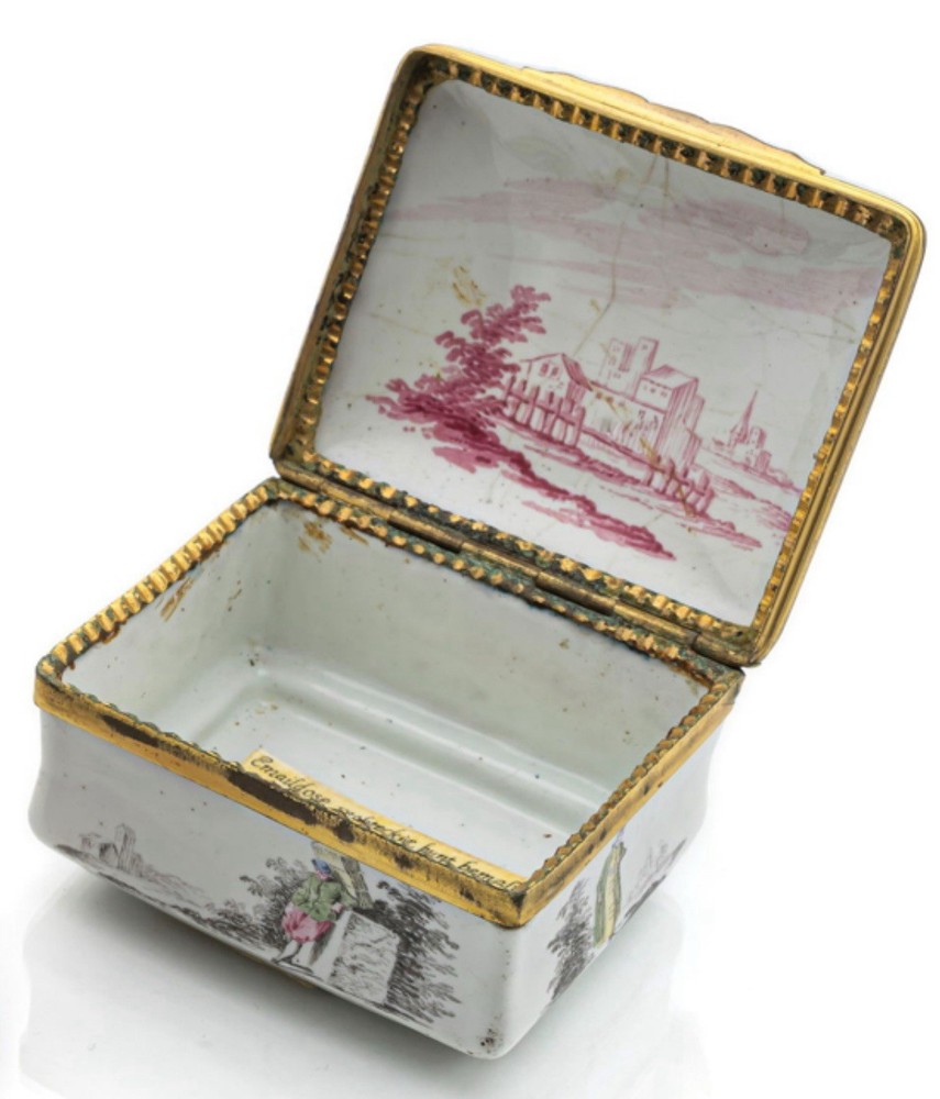 18th Century Copper Enameled Snuff Box