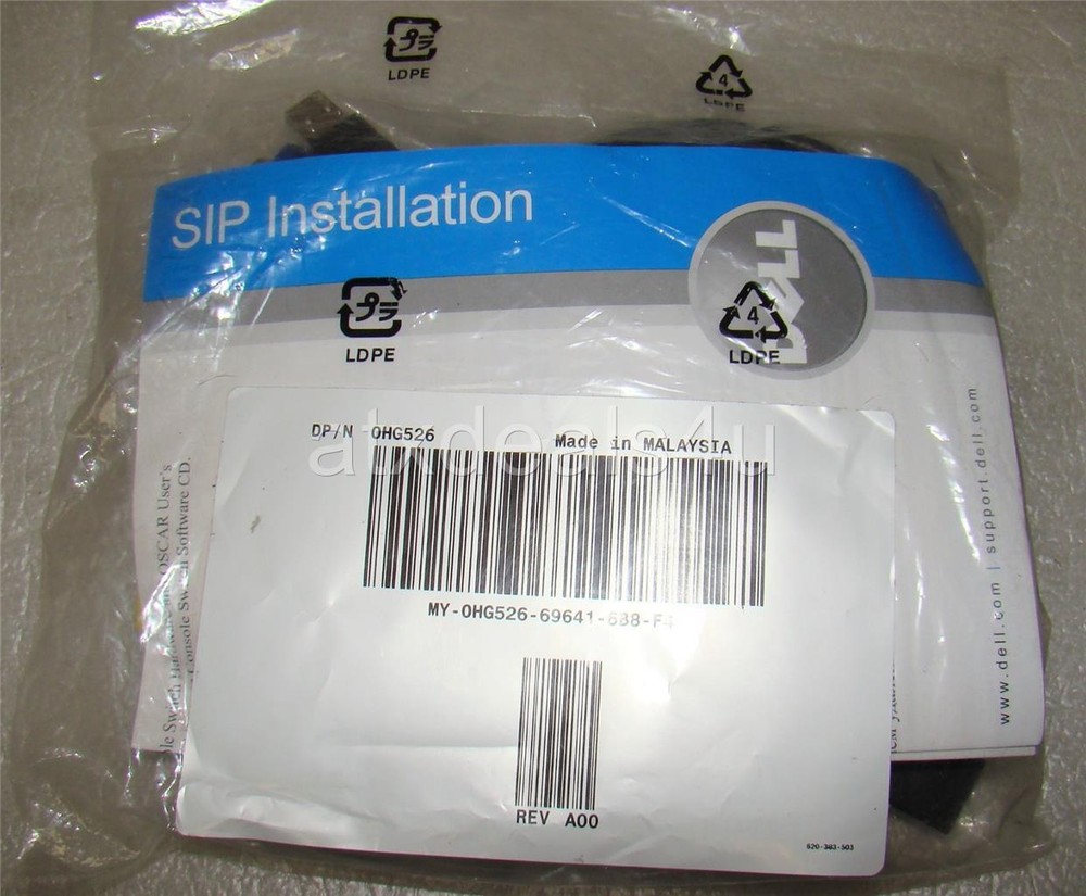 Dell HG526 USB KVM Switch Cable Module POD SIP Cable W/ LAN Cable New Sealed