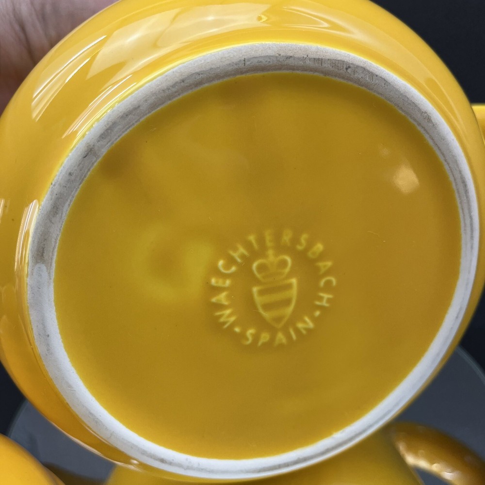 Waechtersbach Yellow Pottery Ceramic Medium Teapot Spain Tea