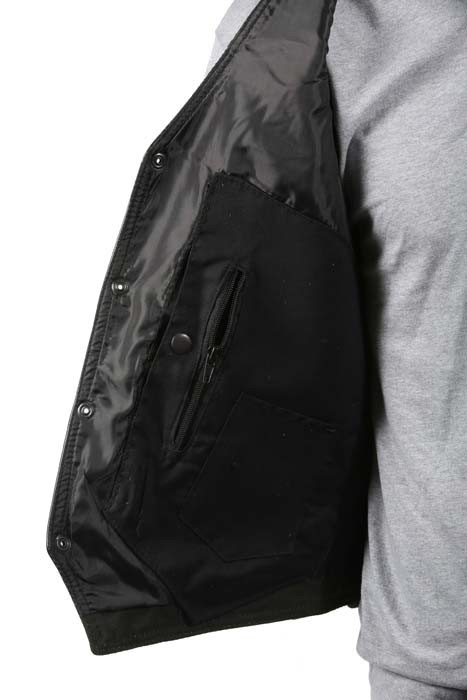 Mens Plain Black Leather Vest