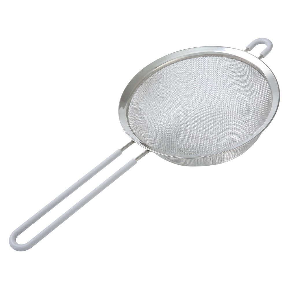 8" Stainless Steel Fine Mesh Strainer, Silver