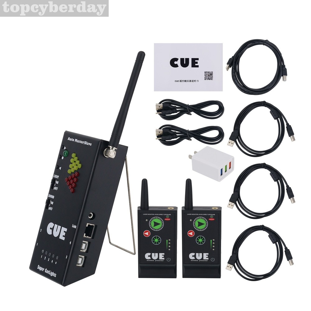 Super Cuelight Presenter Remote 1 Receiver 2 Transmitter for PPT Presentation US