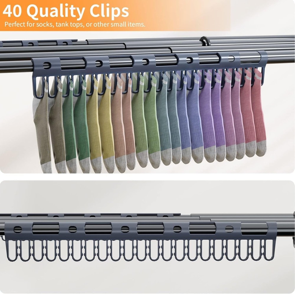 Clothes Drying Rack Indoor Outdoor Foldable Space Saving Laundry Drying