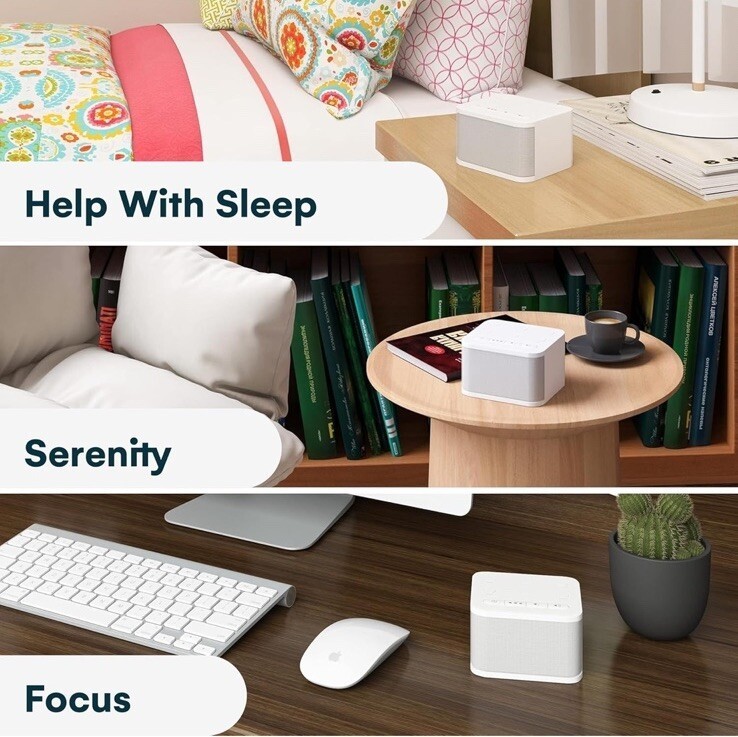 Serene Evolution 6 Sound White Noise Machine For Sleeping & relaxation, Portable