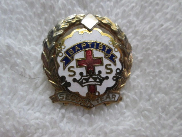 Second Year Baptist Pin Back Lapel Pin