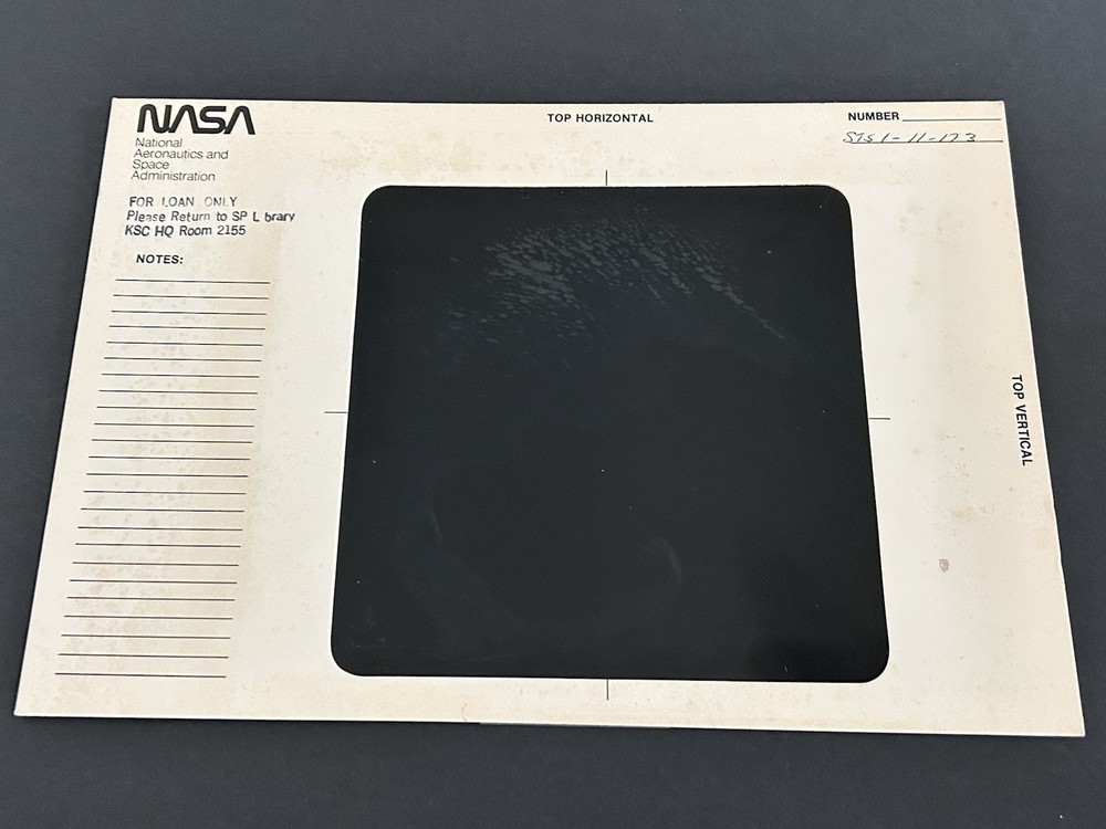 1981 NASA KSC Shuttle STS-1 Satellite View Cape Cod MA Presentation Transparency