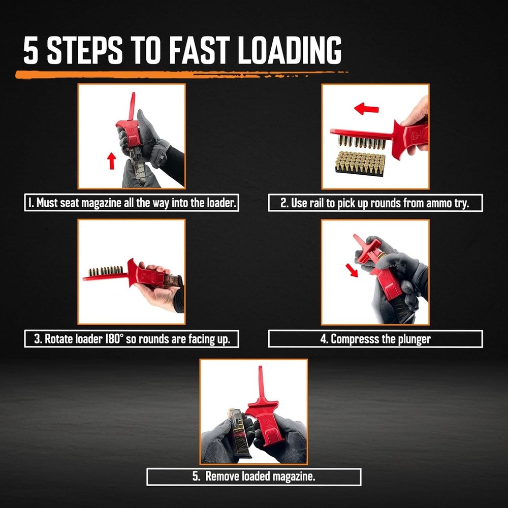 Speed Loader for Glock Magazines in Red
