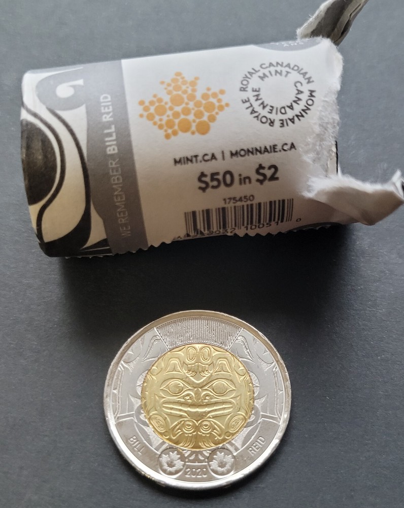 *** CANADA  TOONIE  2020  BILL  REID  *** FROM  MINT  ROLL  ***