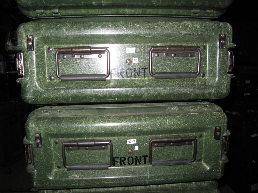 Rackmount 03U x24 General Dynamics Slide Out Composite Rack ShockMount Hard Case