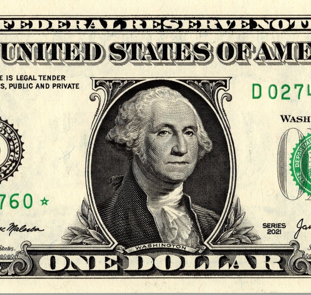2021 D Star Note One Dollar Bill Regular Run Pack Note D02743760* UNC