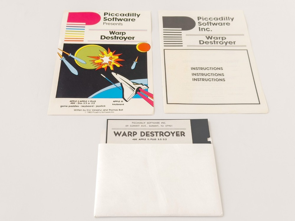 Warp Destroyer - Picadilly Software Inc. - 1982 / Apple II