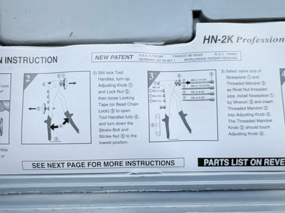 karat rivet nut tool hn2