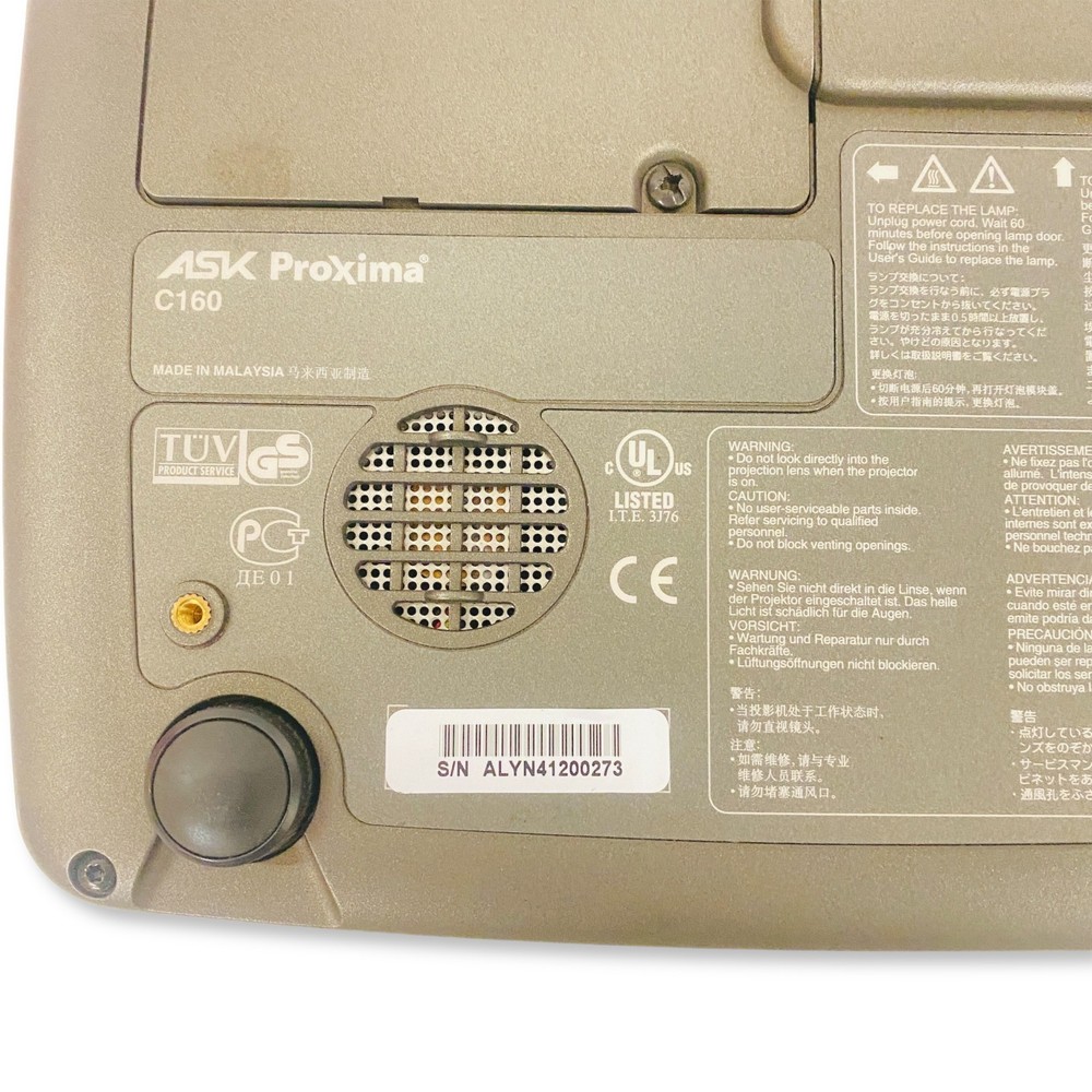 ASK Proxima C160 Multimedia 3LCD Projector GEN201, Tested Working