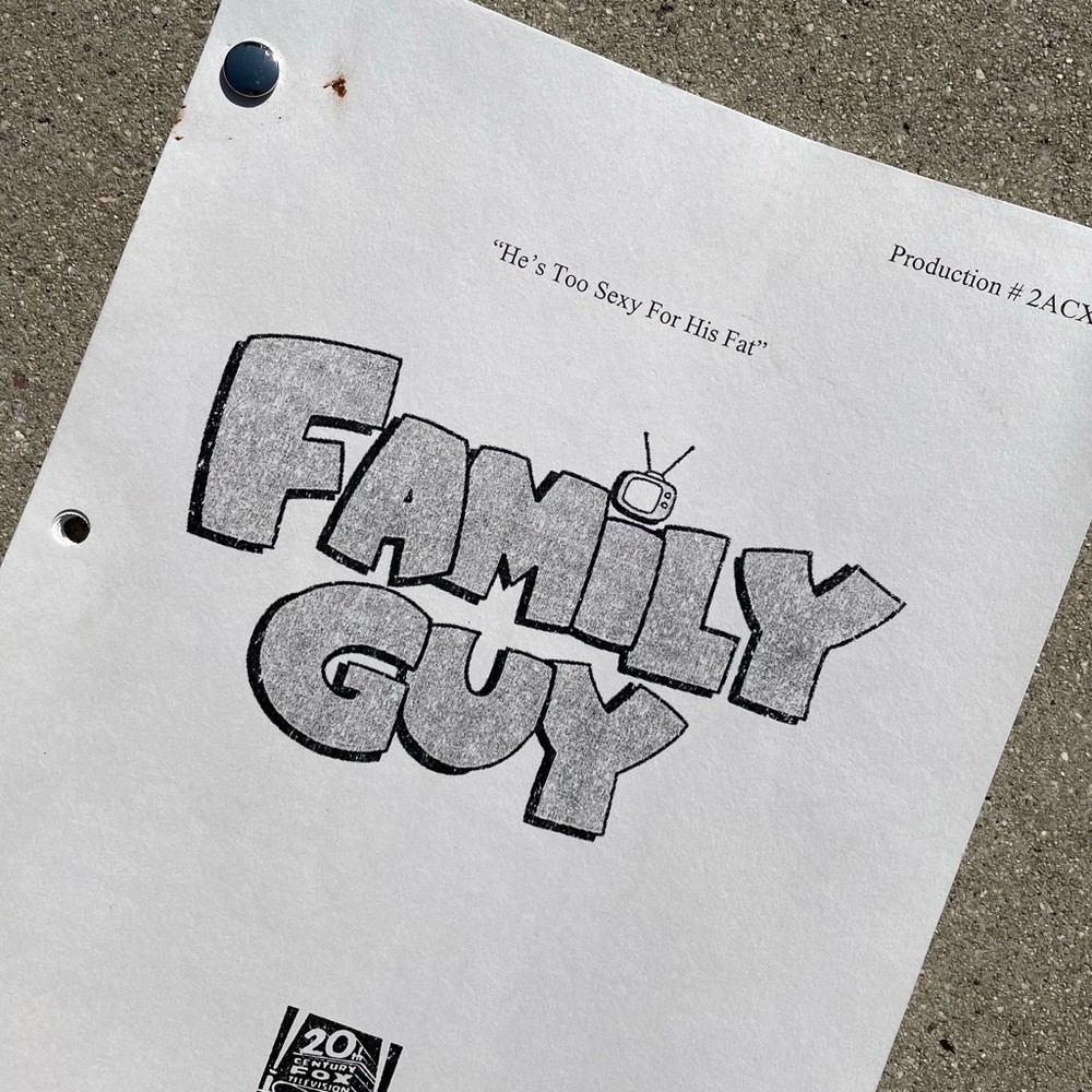 RARE VINTAGE Family Guy 1999 Production Used Table Draft Script Seth MacFarlane