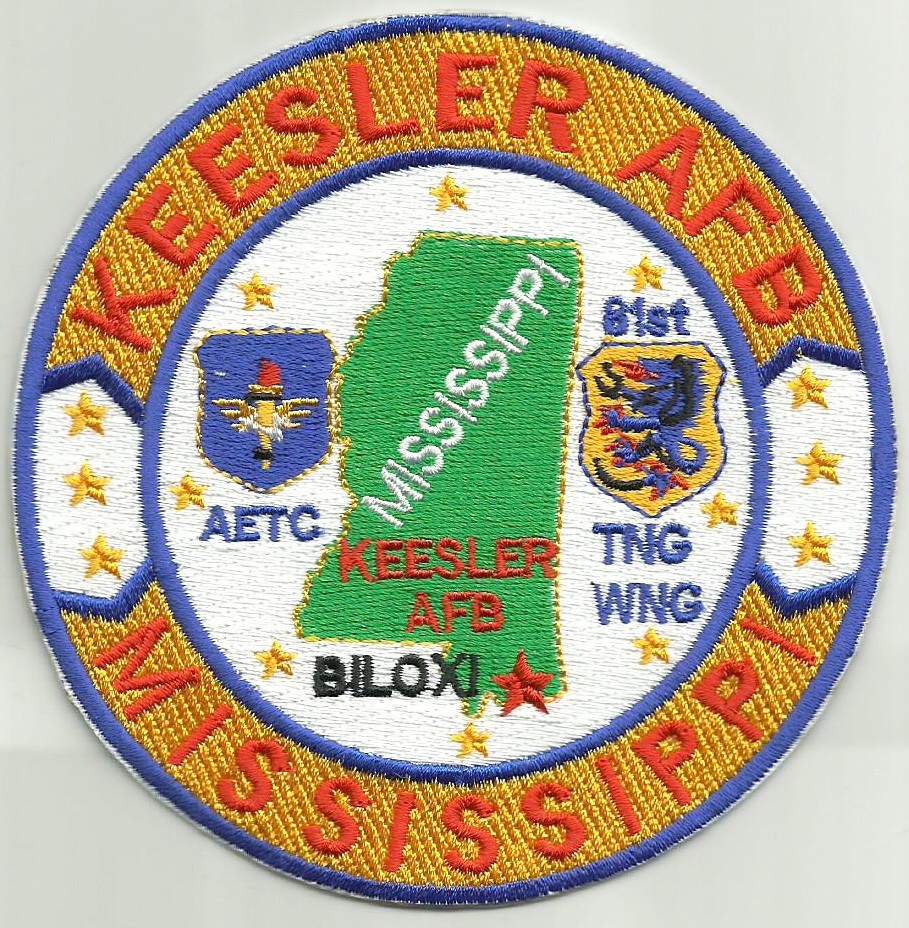USAF BASE PATCH,  KEESLER AFB, MISSISSIPPI, AETC, 81ST TNG WNG    Y