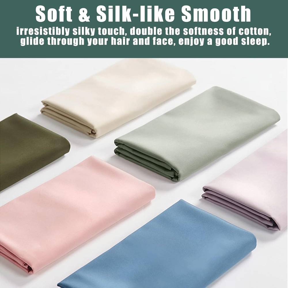 White Pillow Cases Standard Size 2 Pack, Bamboo Rayon Cooling Pillowcases