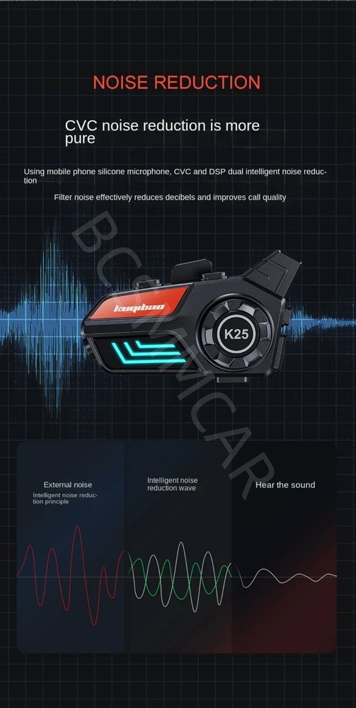 Motorcycle Helmet Headset Wireless Bluetooth Headphone Speaker Hands-Free Kit