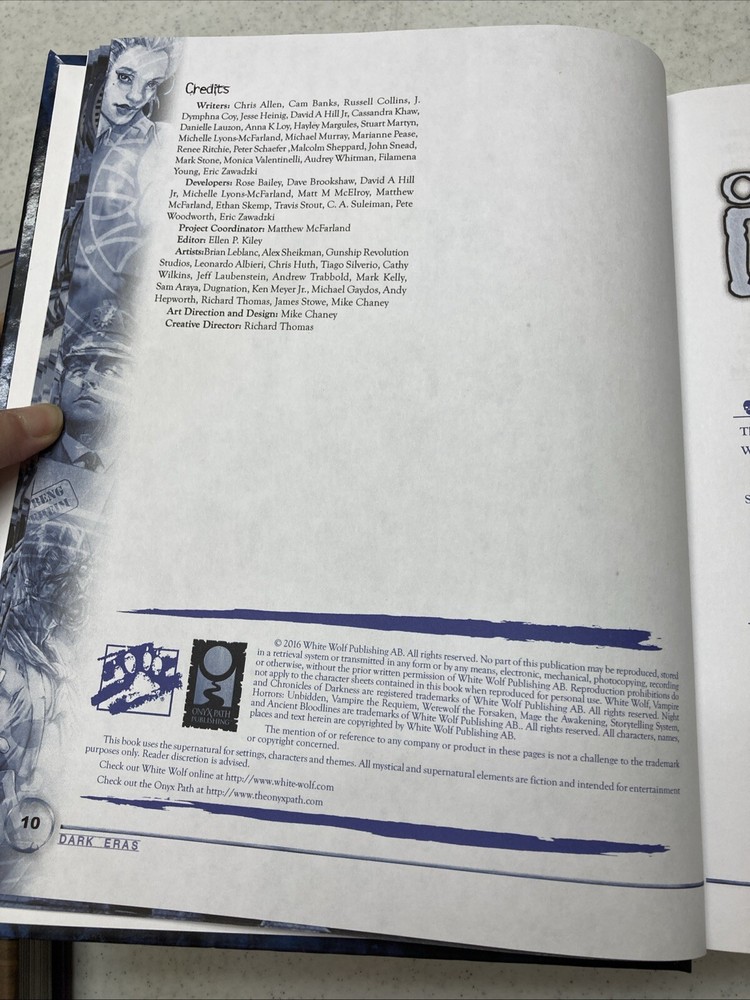 NEW Onyx Path Chronicles of Darkness Sourcebook - Dark Eras