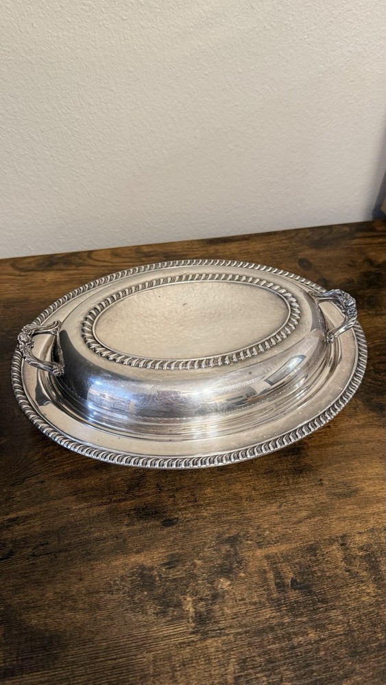 Vintage Silver Plated Serving Dish with Lid