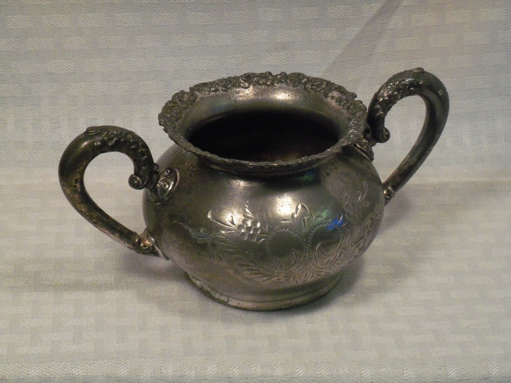 Antique Van Bergh Silver Plate / Suger Bowl / # 468