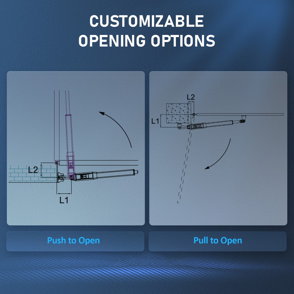 Automatic Single Swing Gate Opener with Remote Controls for 880lb Home Gate