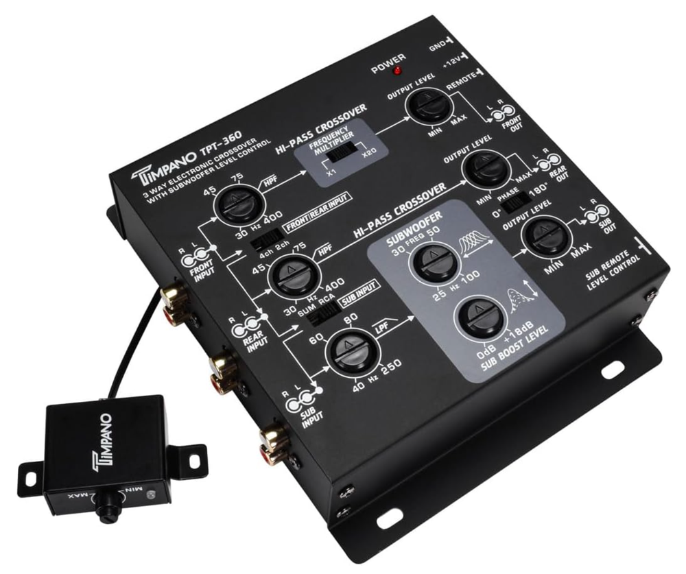 2/3-Way 6-Channel Electronic Crossover Subwoofer Equalizer for Car Audio System