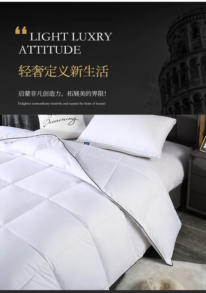 100% Advanced Goose Down Duvet Quilted Comfortable and Warm Comforter Winter
