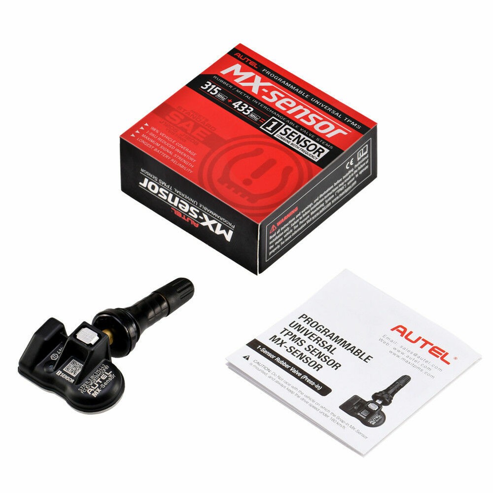 Autel MX-Sensor 433Mhz/315Mhz Program TPMS Sensor Rubber For Tire Pressure 4PCS