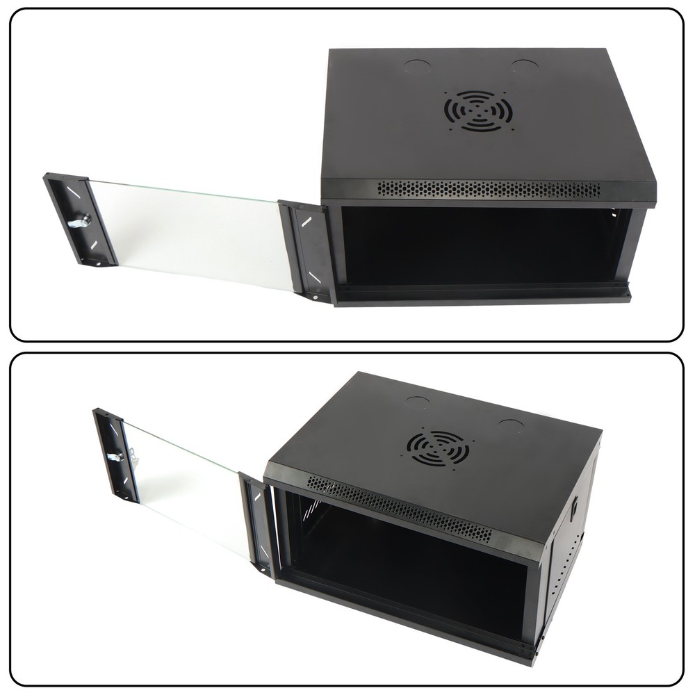 6U Wall Mount Network Server Rack Cabinet Enclosure 15.5'' Deep Door Lock