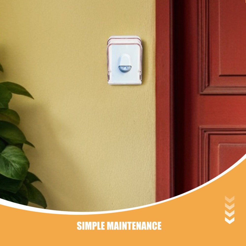 2 Pcs Wireless Doorbell Waterproof Cover Button Protective Chime