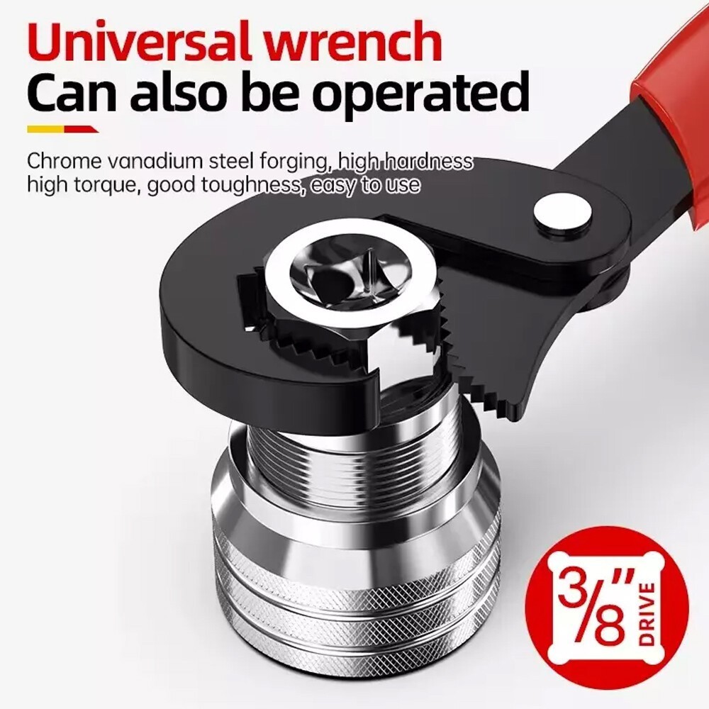 Universal Adapter Sleeve Adjustable Head Socket Spanner Torque Wrench Ratchet