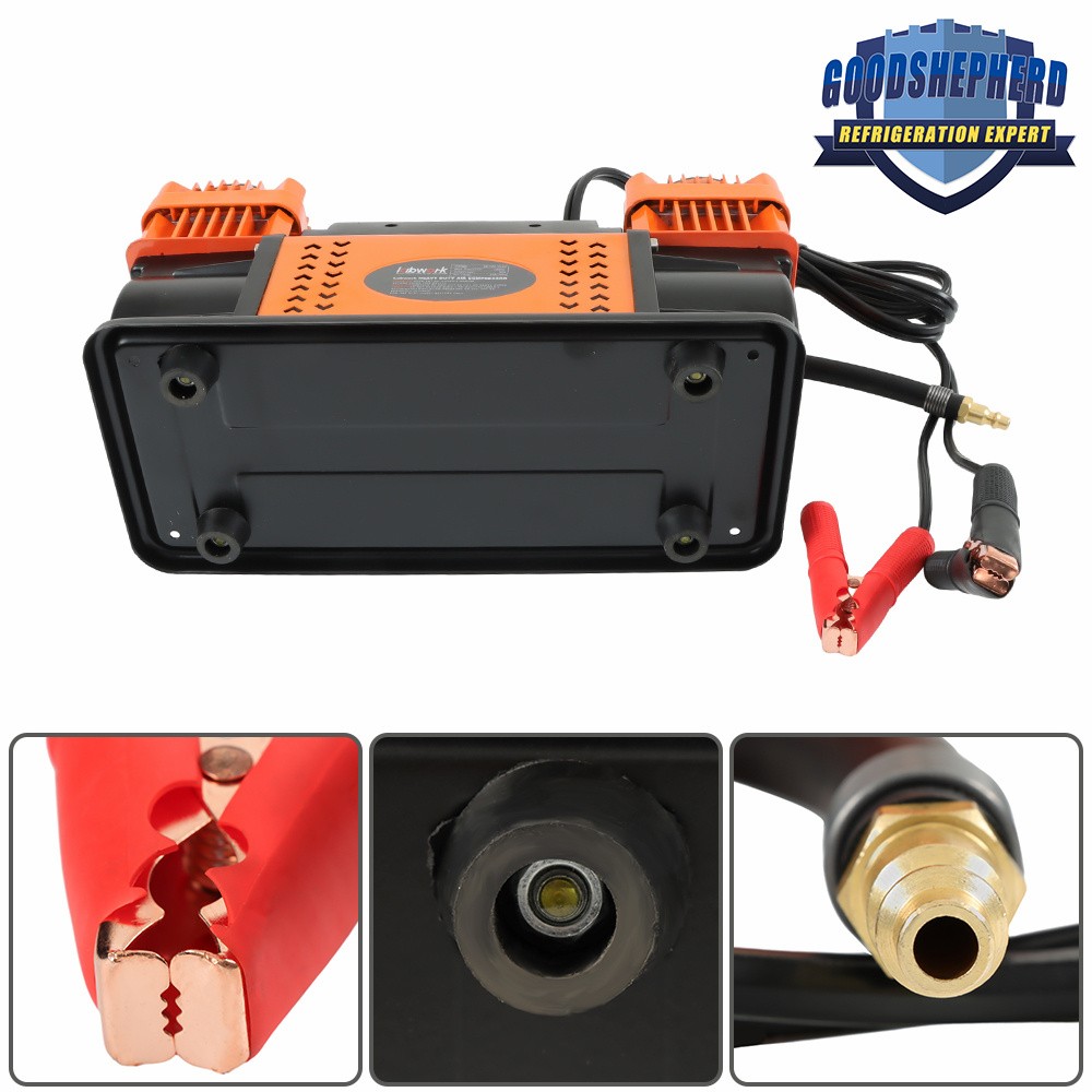 For Truck Tires 150 PSI Dual Cylinder 12V Portable Tire Inflator Heavy Duty