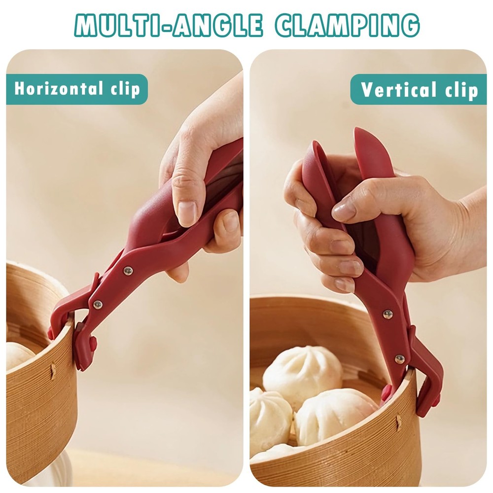Multi-Function Anti-Scald Bowl Clip, 2PCS Multi-Purpose Hot Bowl Dish Plate G...