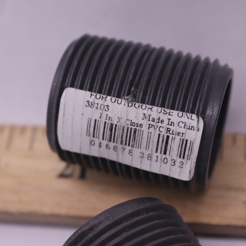 (6-Pk) Sprinkler Riser PVC 1" MPT x Close 38103