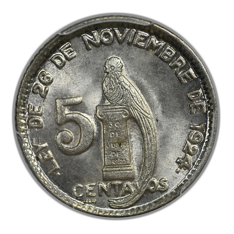 1945 Guatemala 5C Centavos PCGS MS66