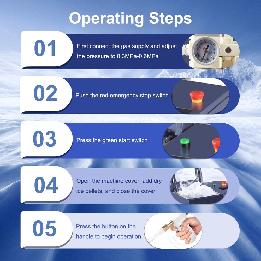 Mini Dry Ice Blasting Machine Cleaning Machine For PCB Burrs Remove Portable